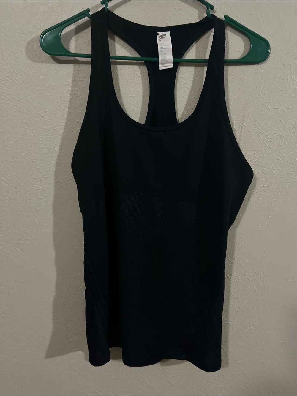 Fabletics Black Racerback Performance Tank size M
